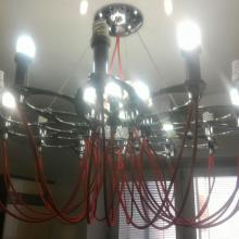 Установка необычной люстры для постоянного клиента
